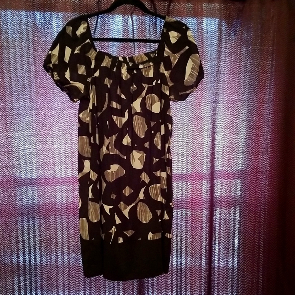 Black and Gray Dress in excellent condition 97% polyester 3% spandex